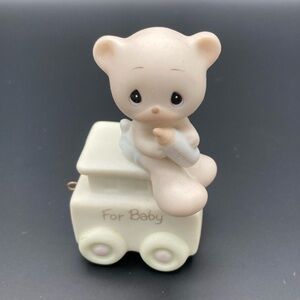 Precious Moments  1985 "May Your Birthday Be Warm" Baby  Birthday Train 15938